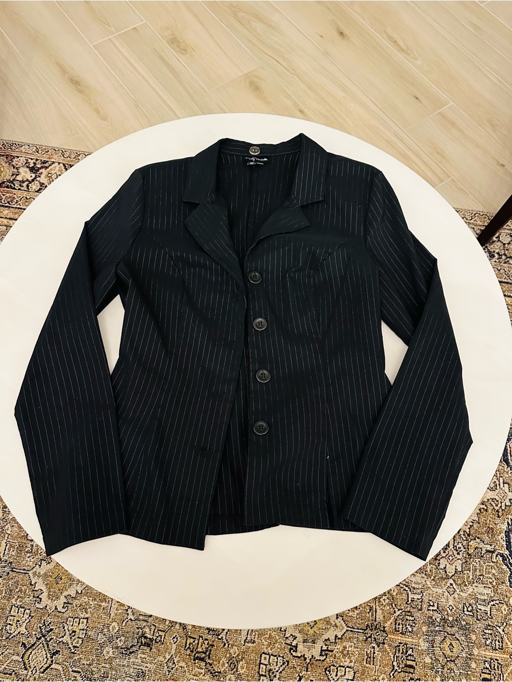 Blazer & Skirt set Black Pinstripe